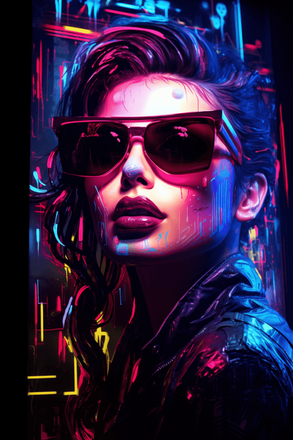 Midjourney Poster - Neon Girl