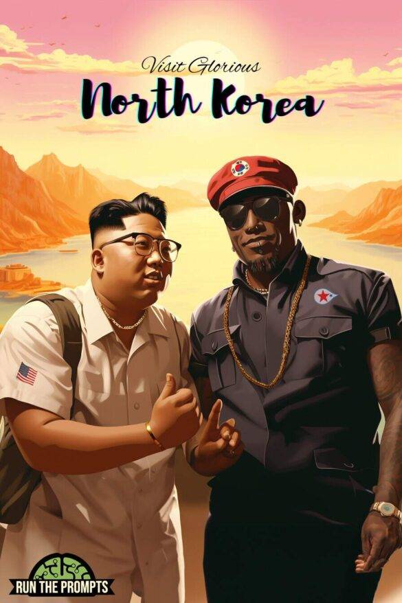 Midjourney Travel Poster - North Korea