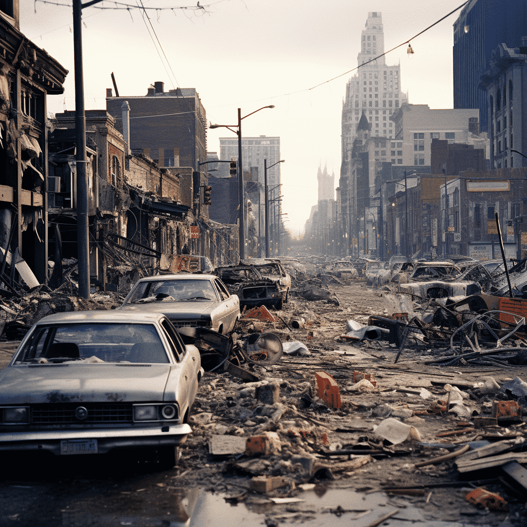 Downtown Detroit 1990