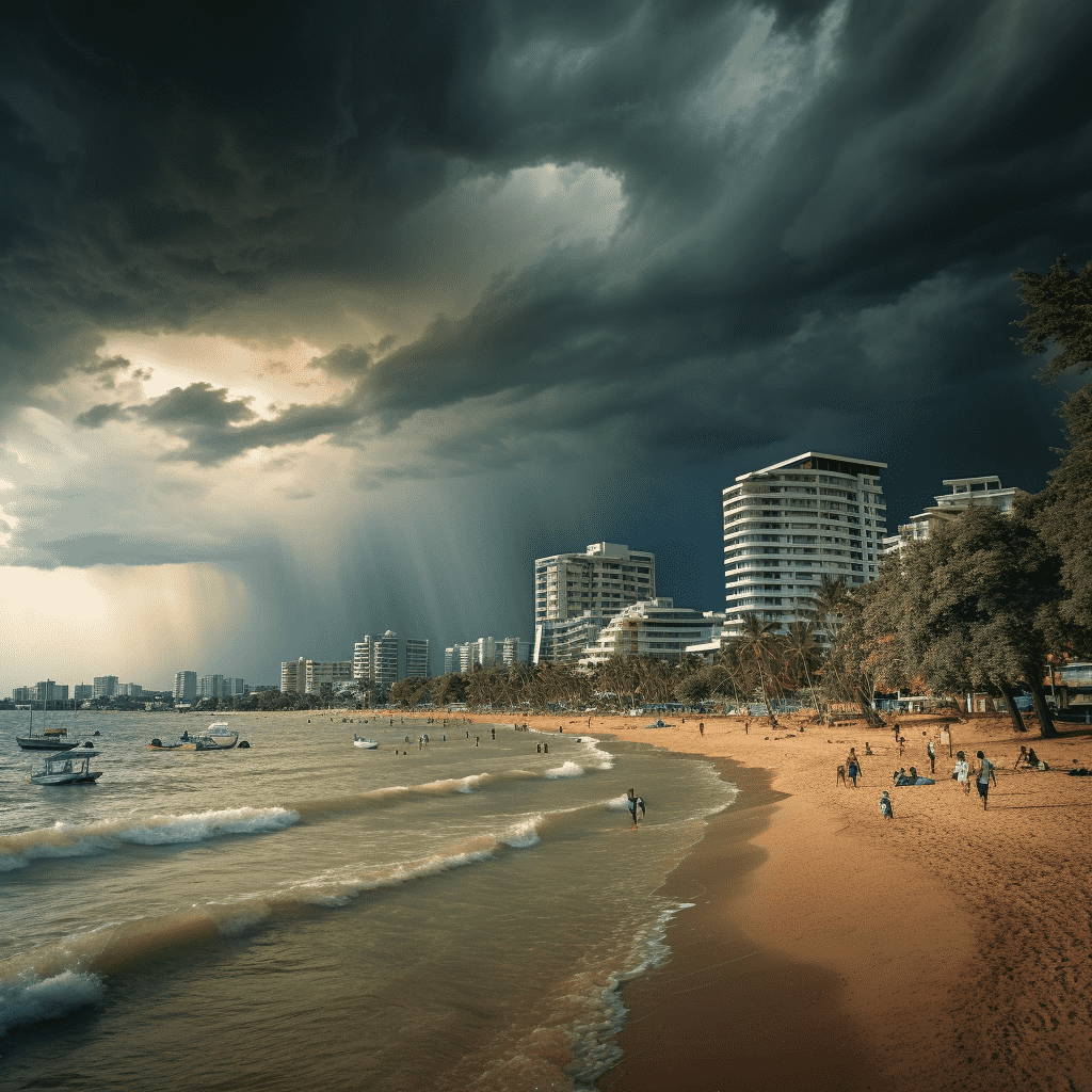 Pattaya, Thailand - Beach During Storm