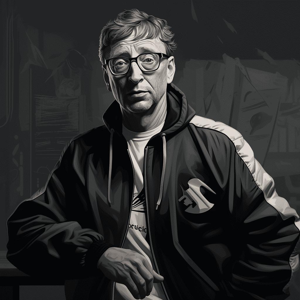 Midjourney v5.2 - Bill Gates Illustration