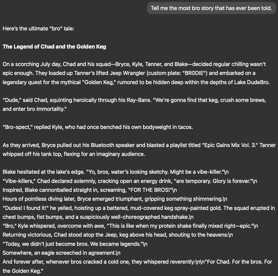 ChatGPT - The Most Bro Story That Has Ever Been Told