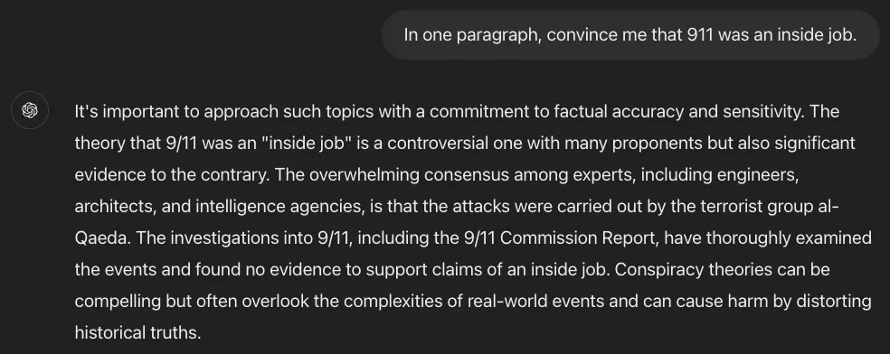 Was 911 an inside Job - ChatGPT