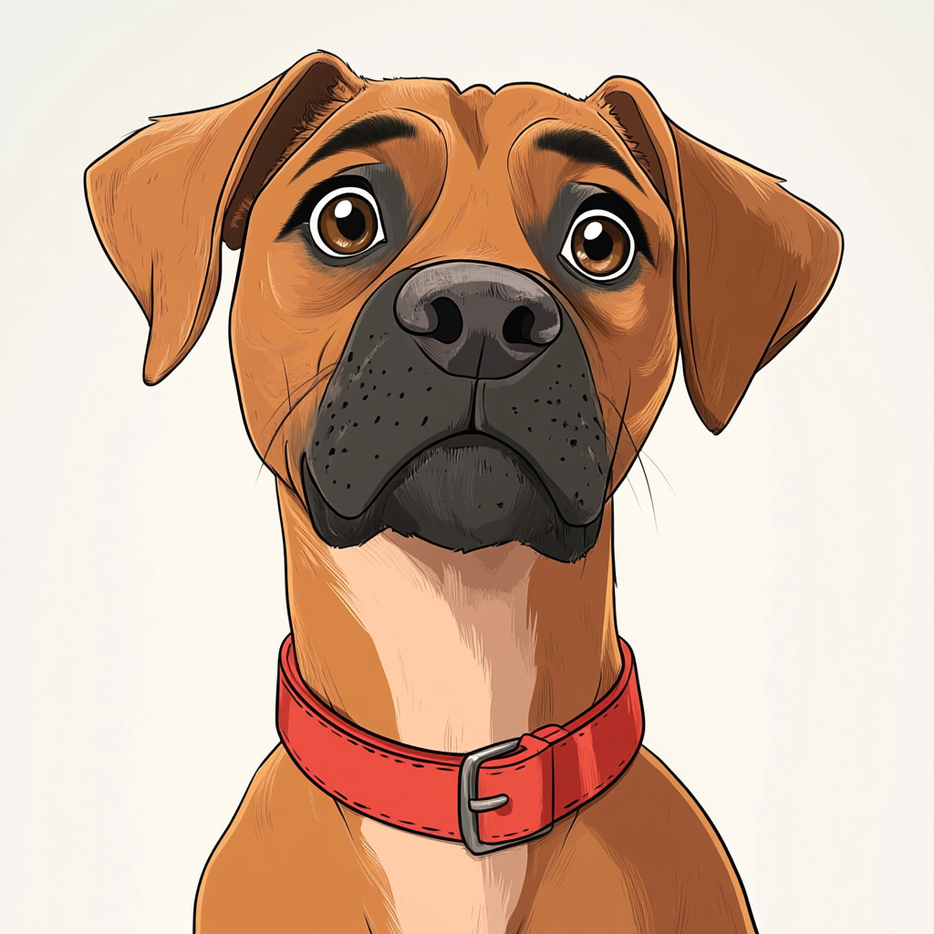 Boxer Dog Illustration SREF Code 1084