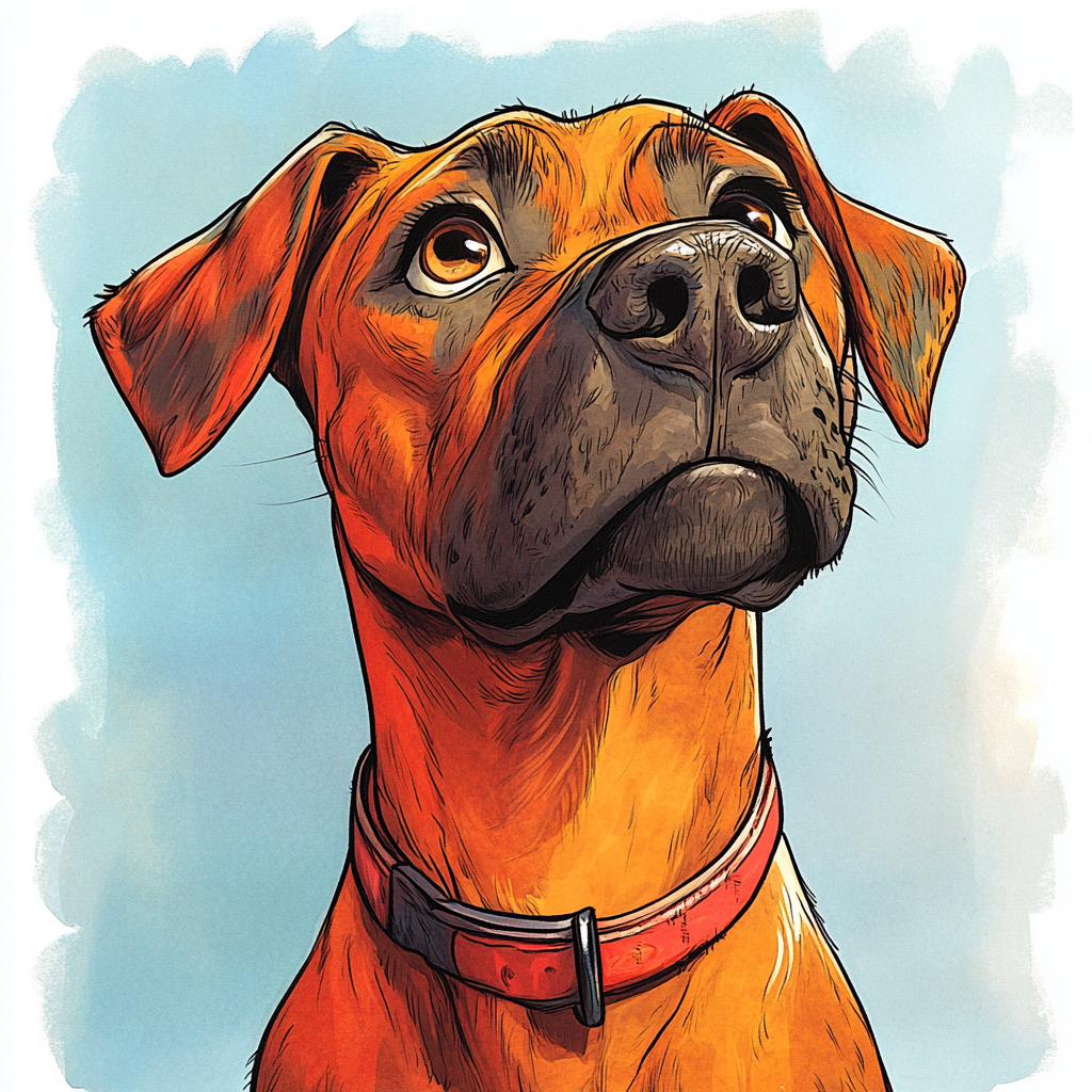 Boxer Dog Illustration SREF Code 1181