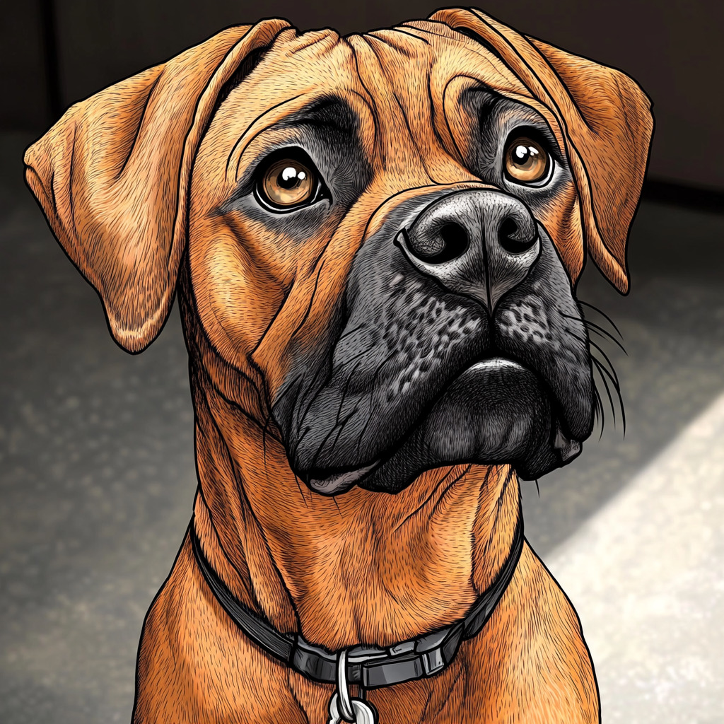 Boxer Dog Illustration SREF Code 1309