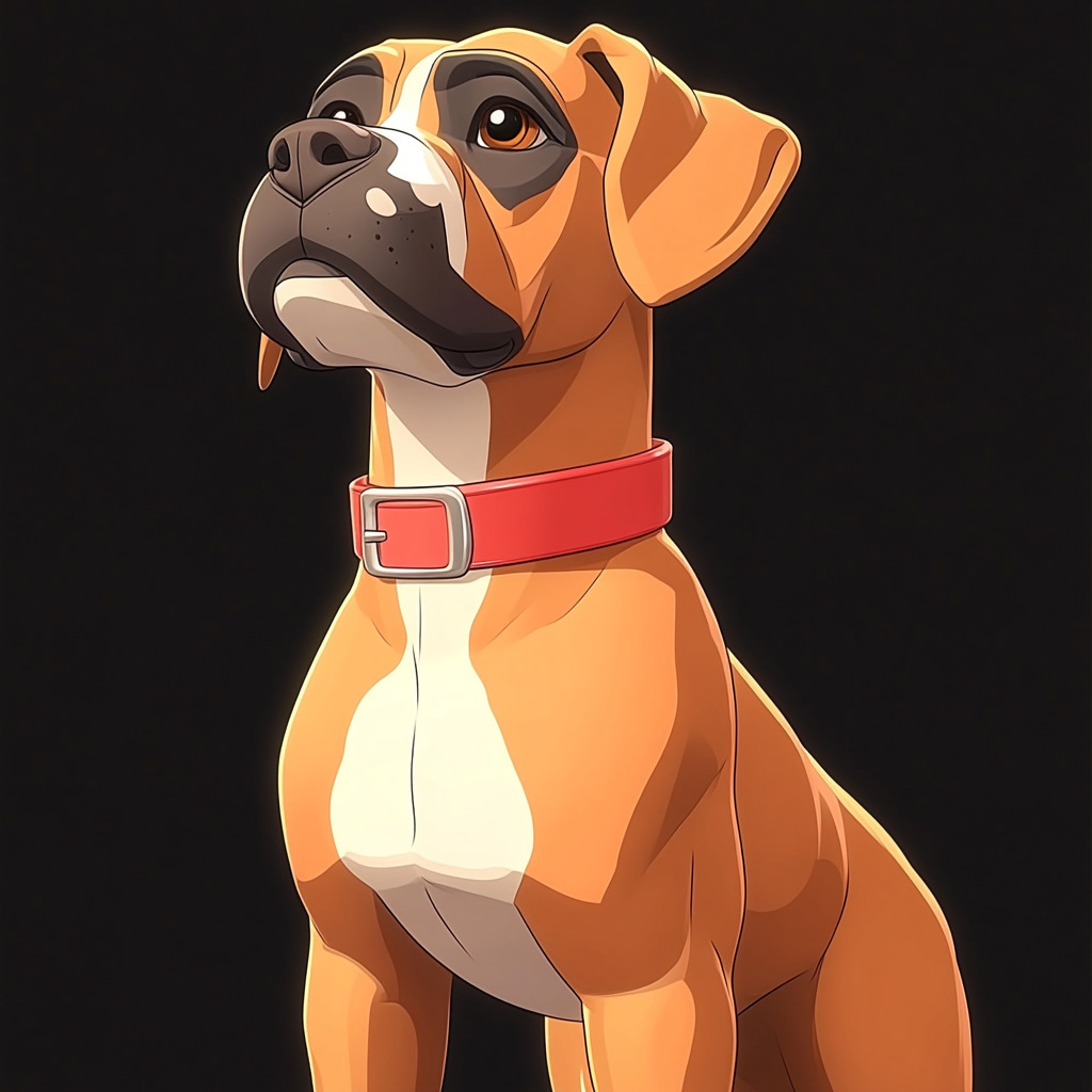 Boxer Dog Illustration SREF Code 266