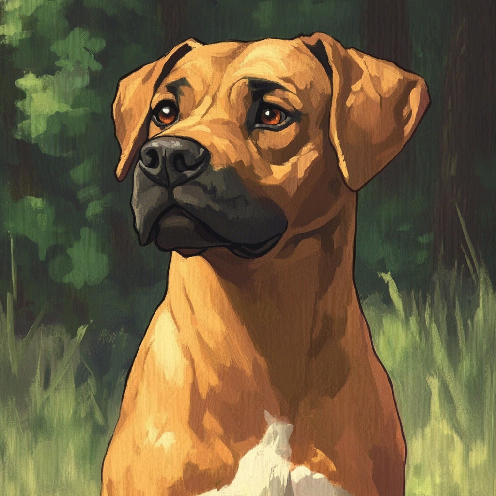 Boxer Dog Illustration SREF Code 377