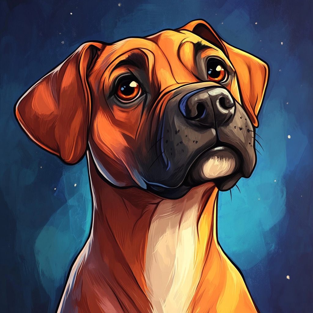 Boxer Dog Illustration SREF Code 66