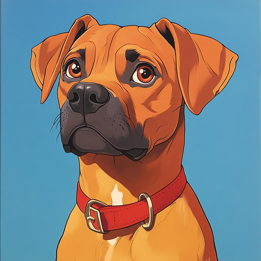 Boxer Dog Illustration SREF Code 752