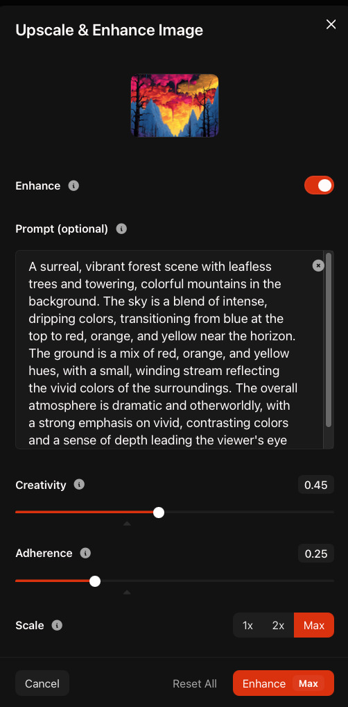 Upscale and Enhance Image in Venice + All Upscale Settings