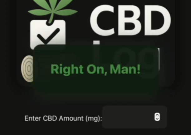 "Right On, Man!" Popup Window on App